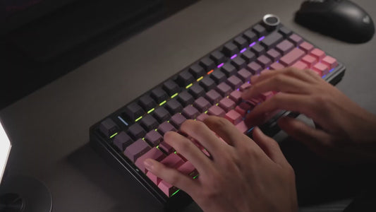 Aula F75 Keyboard Gradient Black Pink
